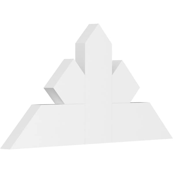 Ekena Millwork Saratoga Architectural Grade PVC Gable Bracket, 36"W x 18"H x 2"D x 6"F, 12/12 Pitch GBP036X18X0206SAR00 - main